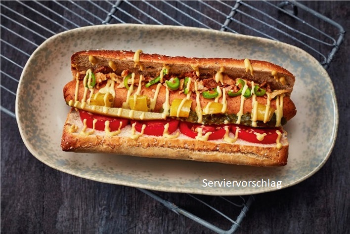 Zubereitete Vegane Hot Dog Bockwurst