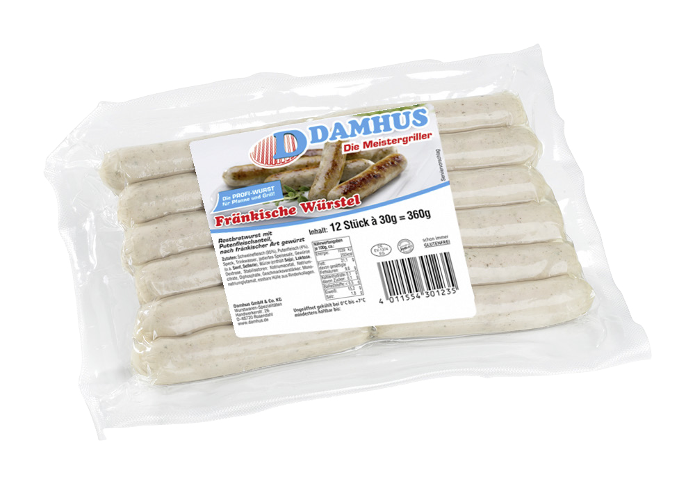 Damhus Fränkische Würstel, 12x30g, EWS-Hülle