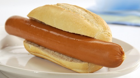 Damhus PUTEN Hot Dog, 25x60g, aus feinem Putenfleisch hergestellt. 