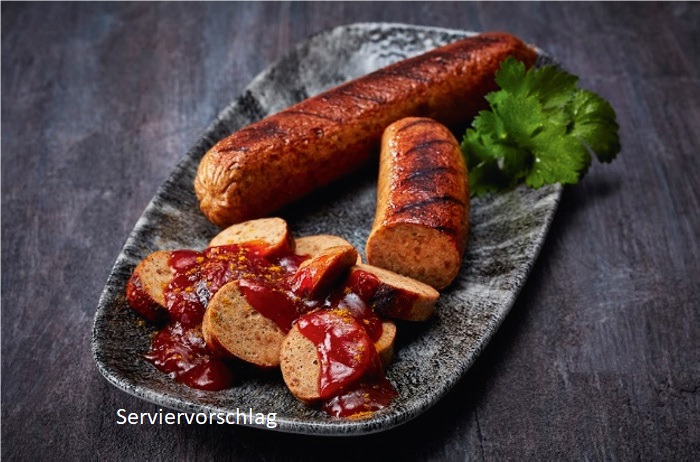Serviervorschlag einer appetitlich angerichteteten veganen Braturtst